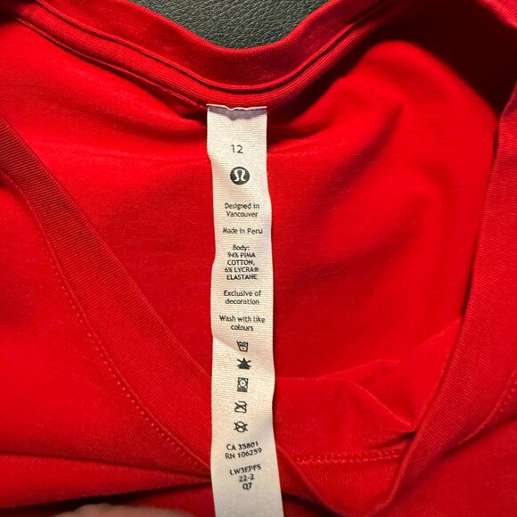 Lululemon Love Crewneck T-Shirt, Red, 12 - Picture 5 of 5